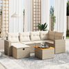 vidaXL Patio Sofa Set Beige, Cream White