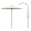 vidaXL Garden Parasol Cream white 240 x 240 x 260 cm bamboo