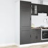 vidaXL Kitchen Cupboard Black Engineered wood Tall Adjustable Feet
