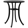 vidaXL Garden Table Black Cast Aluminum Small Durable Garden Table