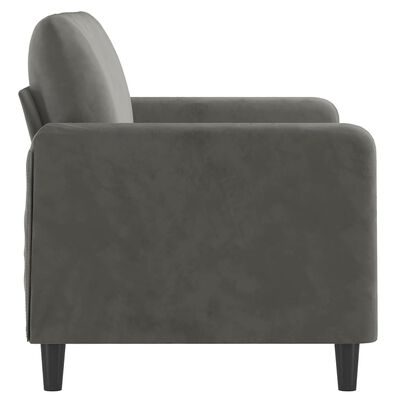 vidaXL 2-Seater Sofa Dark Gray 47.2" Velvet