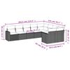 vidaXL Garden Sofa Set Black PE Rattan Large Modular Garden Sofa Set