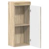 vidaXL Bathroom Wall Cabinet TULUM Sonoma Oak 14.57 x 9.65 x 33.86 in