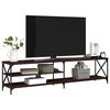 vidaXL TV Cabinet Brown Oak Engineered Wood, Metal Large TV Cabinet