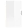 vidaXL Wall Mounted TV Cabinet High gloss white Engineered wood Medium