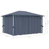 vidaXL Gazebo with Curtain 157.5 x 118.1" Anthracite Aluminium