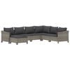 vidaXL Garden Lounge Set Grey PE rattan 7 Piece Set Modular