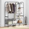 vidaXL Clothes Rack Grey 47.24 x 17.32 x 62.99 in Engineered Wood
