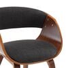 vidaXL Dining Chair Grey and Dark Brown Polyester and Bentwood Standard