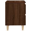 vidaXL Bed Cabinet Brown Oak Engineered wood, Solid eucalyptus wood Medium