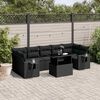 vidaXL Garden Sofa Set Black