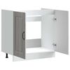 vidaXL Sink Base Cabinet Grey Sonoma Engineered Wood Adjustable Feet