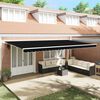 vidaXL Retractable Awning Black 236.22" x 118.11" Polyester and Metal