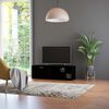 vidaXL TV Cabinet Black Engineered Wood TV Cabinet Rectangular Modern