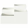vidaXL Garden Planter White 80 x 80 x 48 cm Steel