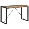 vidaXL Dining Table Multicolour Solid reclaimed wood, powder-coated steel