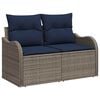 vidaXL Garden Sofa Set 7 pcs Grey Poly Rattan
