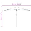 vidaXL Garden Parasol Green Polyester fabric and aluminium frame Large