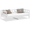 vidaXL Day Bed White Solid pine wood 35.4 x 78.7 in