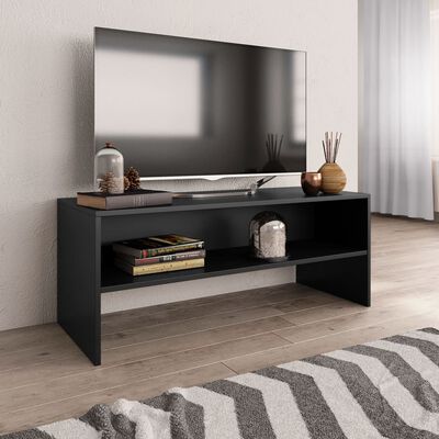 vidaXL TV Cabinet Black 39.4"x15.7"x15.7" Engineered Wood