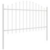 vidaXL Garden Fence 2 pcs White 170 x 140 cm Powder-Coated Steel
