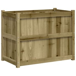 vidaXL Garden Planter Natural Pine Treated solid pine wood Large Durable
