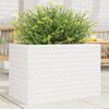 vidaXL Garden Planter White Solid pine wood Medium Garden Planter