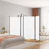 vidaXL 4-Panel Room Divider White 136.2"x70.9" Fabric
