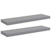 vidaXL Wall Shelf Set of 2 Grey Honeycomb MDF, Metal 2 pieces, Medium