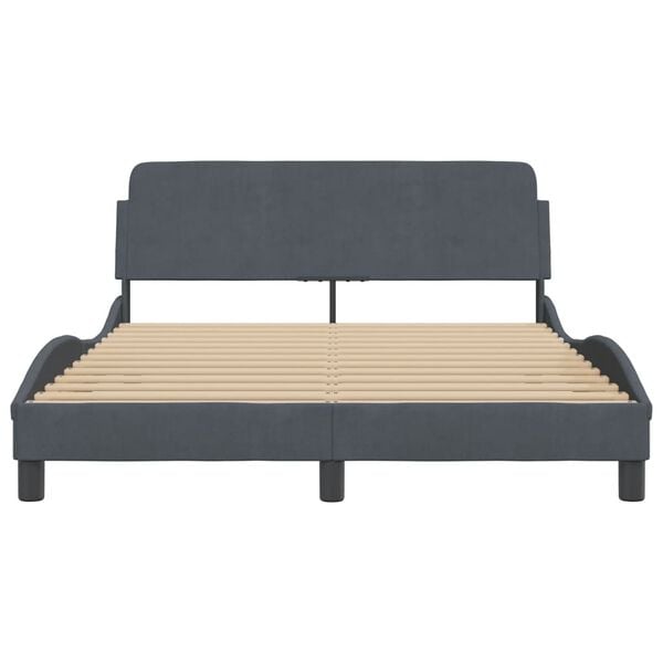 vidaXL Bed Frame Dark Grey