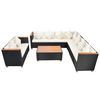 vidaXL Patio Furniture Set Set of 6 Black, Cream White