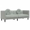 vidaXL Sofa Set Light grey Velvet (100% polyester), plywood, solid wood