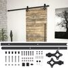 vidaXL Sliding Door "SKIEN" Hardware Kit 78.7 " Steel Black