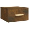 vidaXL Wall-mounted Bedside Cabinet Set of 2 Smoked oak Engineered wood