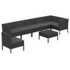 vidaXL Garden Lounge Set Black