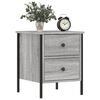 vidaXL Bedside Cabinet Set of 2 Gray sonoma Engineered wood, iron Medium