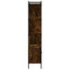 vidaXL Bookcase Smoked oak Engineered wood, steel 30.1 x 11.8 x 60.8 in