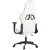 vidaXL Gaming Chair White and Black Faux Leather