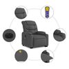 vidaXL Electric Stand Up Massage Recliner Chair Dark gray