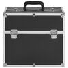 vidaXL Make-up Case 15.0x9.1x13.4" Black Aluminium