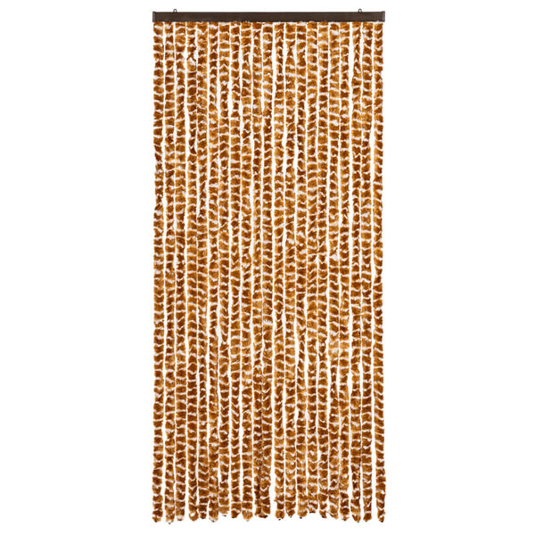 vidaXL Insect Curtain Ochre and White 35.4x86.6" Chenille