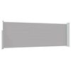 vidaXL Side Awning Grey Polyester with PU coating, powder-coated iron