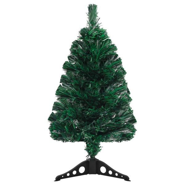 vidaXL Artificial Christmas Tree Green 2 ft Fiber Optic