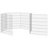vidaXL Animal Enclosure Silver Galvanized iron 6-Panel