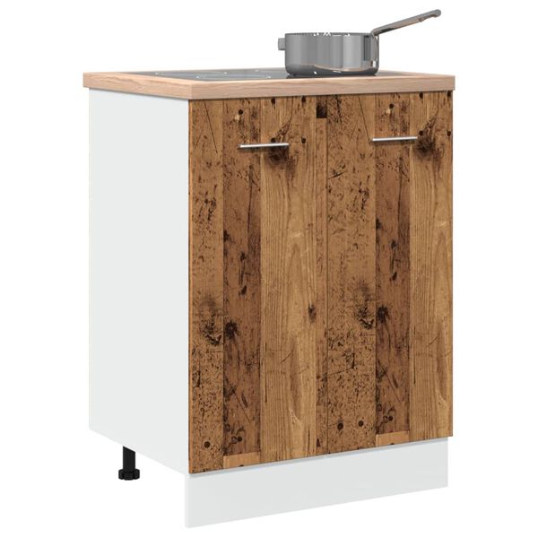 vidaXL Bottom Cabinet Old Wood Engineered Wood 23.6 x 18.1 x 32.1 in