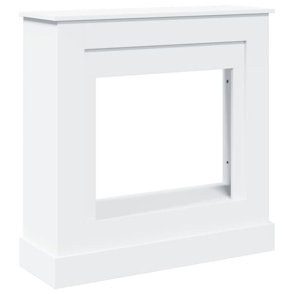 vidaXL Fireplace Surround White 35.4x11.8x35.4" Engineered Wood