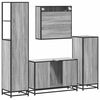 vidaXL Bathroom Furniture Set Grey sonoma Engineered wood, metal Standard