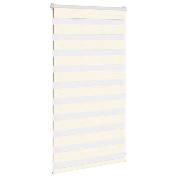vidaXL Zebra Blind Marble Beige 100% Polyester 33.5 in wide x 39.4 in tall