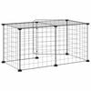vidaXL Pet Cage Black Powder-coated steel Small Collapsible Pet Cage