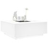 vidaXL Coffee Table White Engineered wood, tempered glass